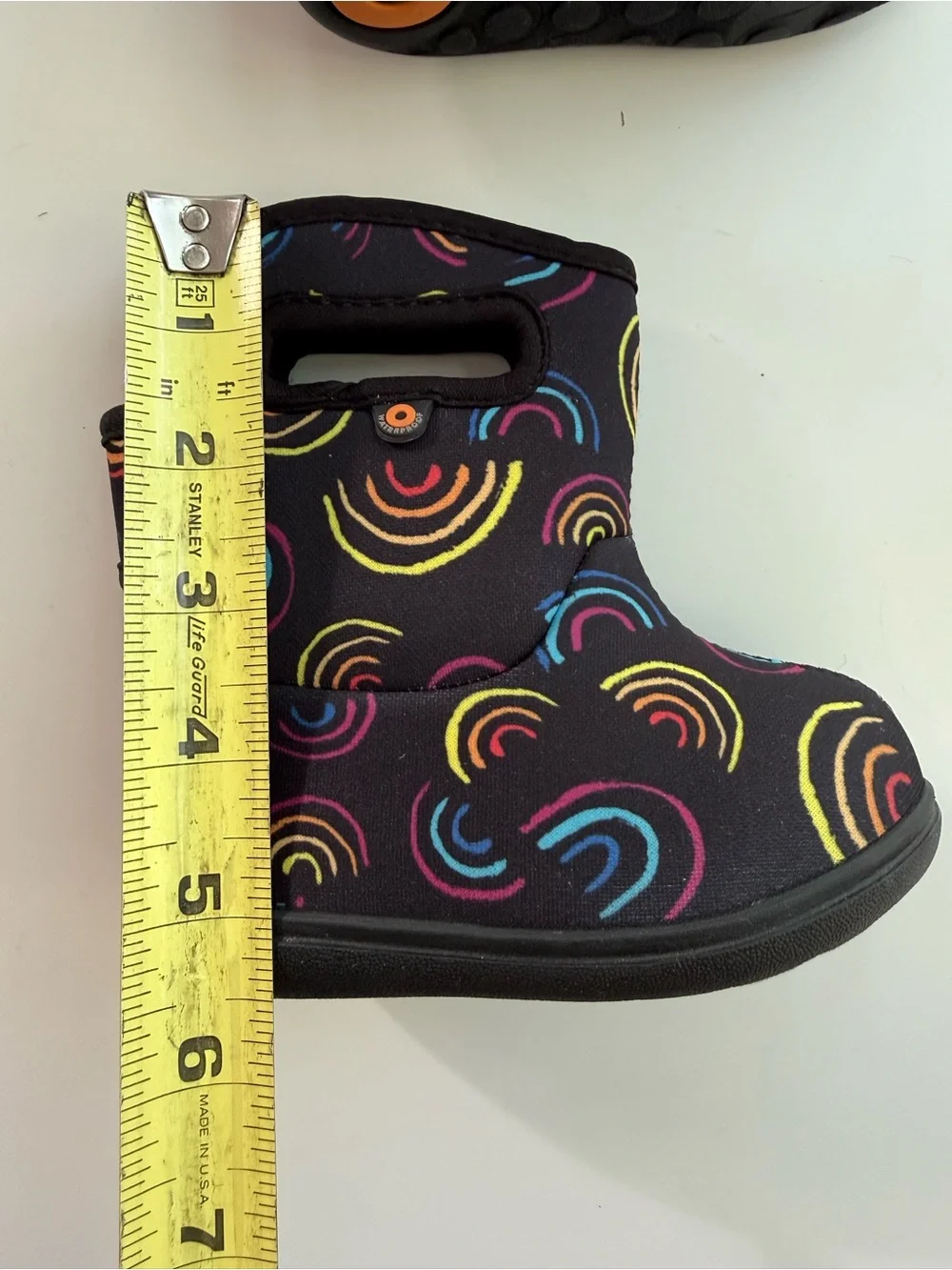 Bogs Baby II Rainbow Snow Boots Rain Boots Sz 5 Baby Waterproof Faux Fur Lined